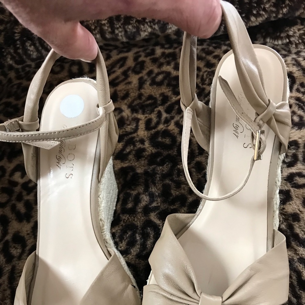 Talbots Beige Platform Wedges. - image 2
